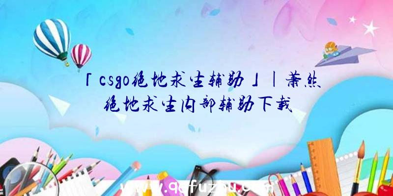 「csgo绝地求生辅助」|萧然绝地求生内部辅助下载